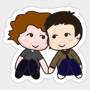 Handholding Chibi Malex Sticker